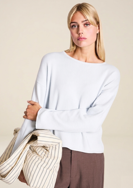 Pull en coton bio | bleu "williamsburg ice blue" - Jan'n June