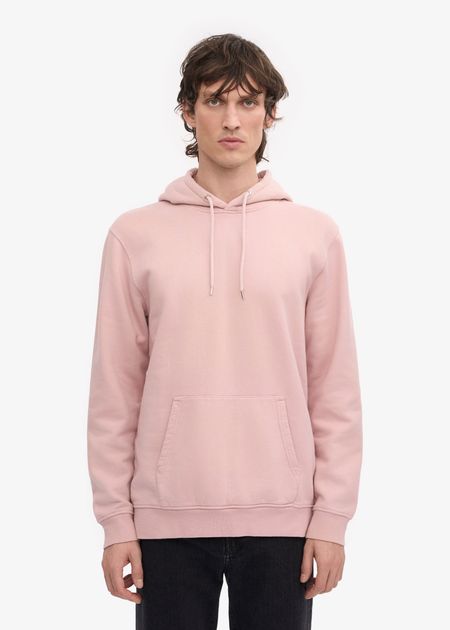 Sweat à capuche en coton bio | rose "faded pink"