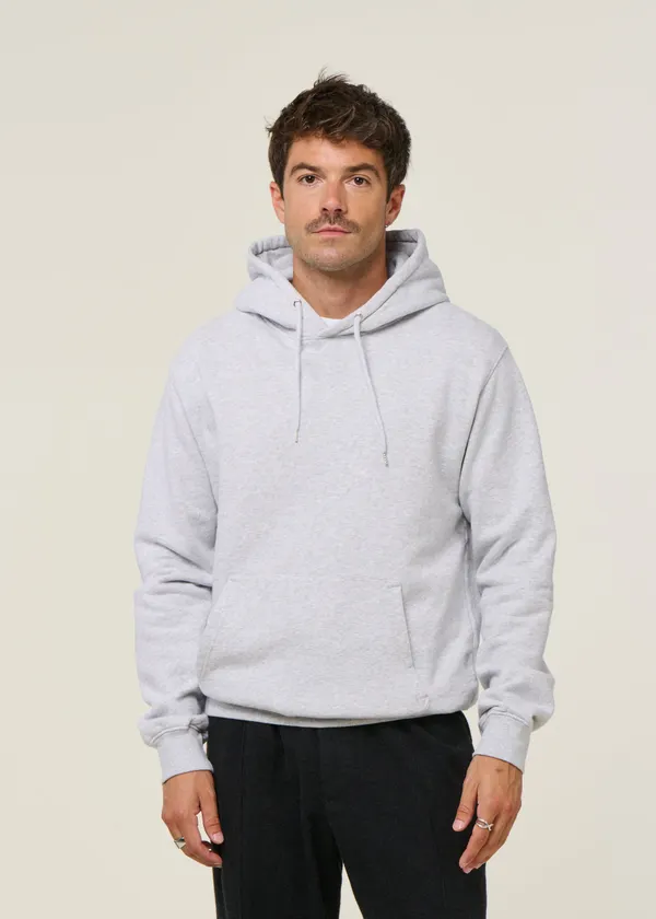 Sweat à capuche gris clair en coton bio - snow melange, Colorful Standard