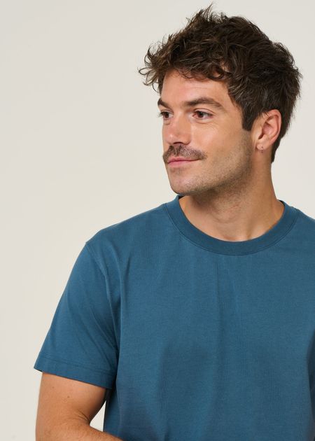 T-shirt en coton bio | bleu - WeDressFair