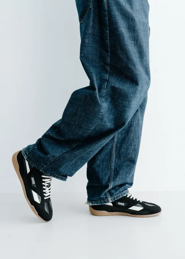 Baskets vegan | noir "M26 dawn - lignify black & white", SAYE