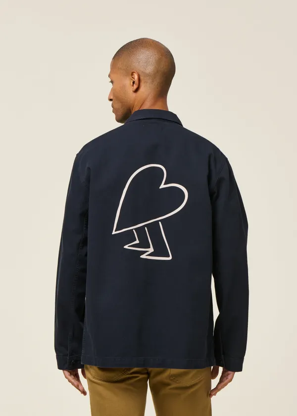 Veste imprimé dos en coton bio | marine "heart sergi jacket", Bask in the Sun