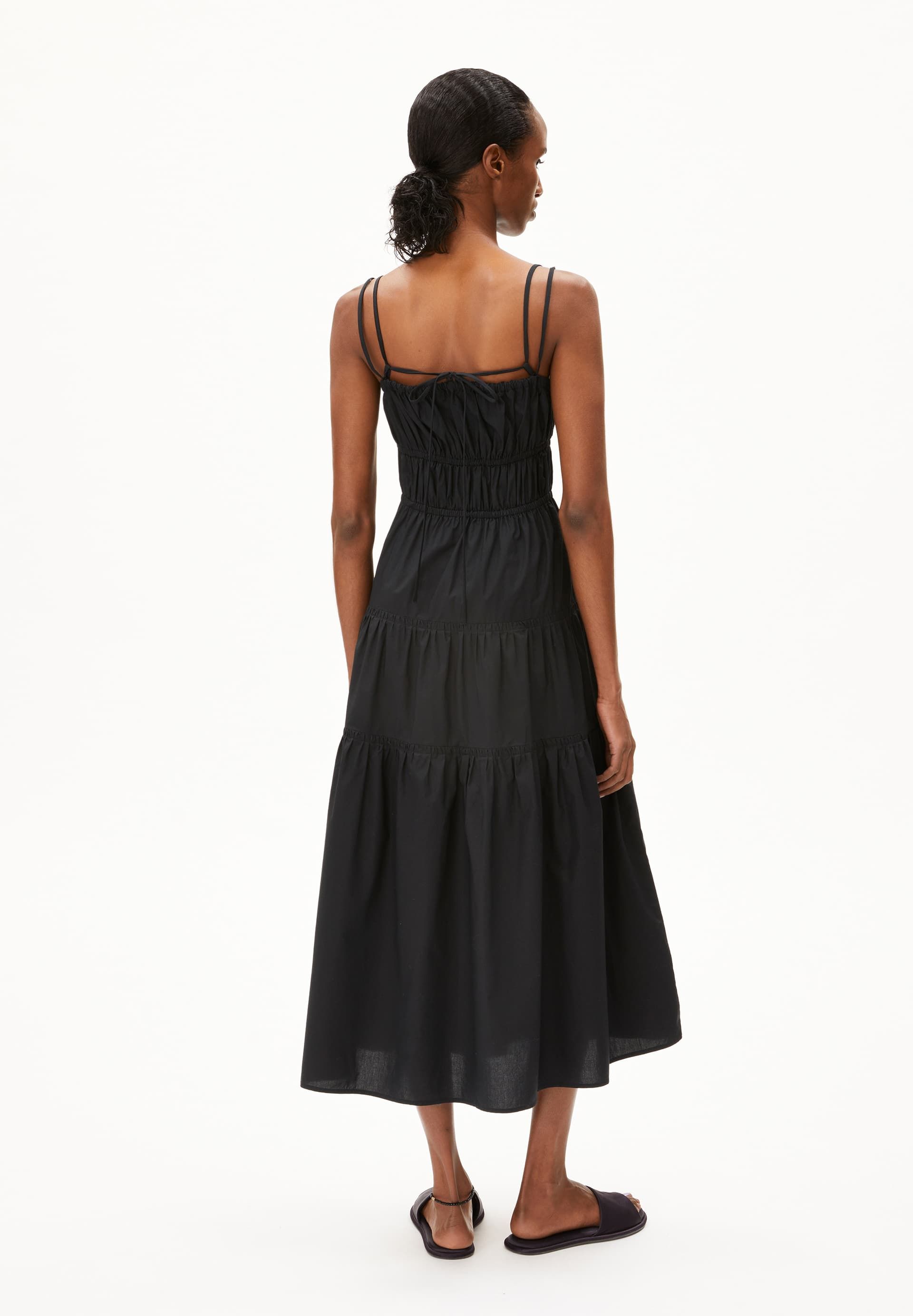 Gewebtes Kleid aus Bio-Baumwolle | Schwarz "hetmalaa - black", Armedangels, Foto 2