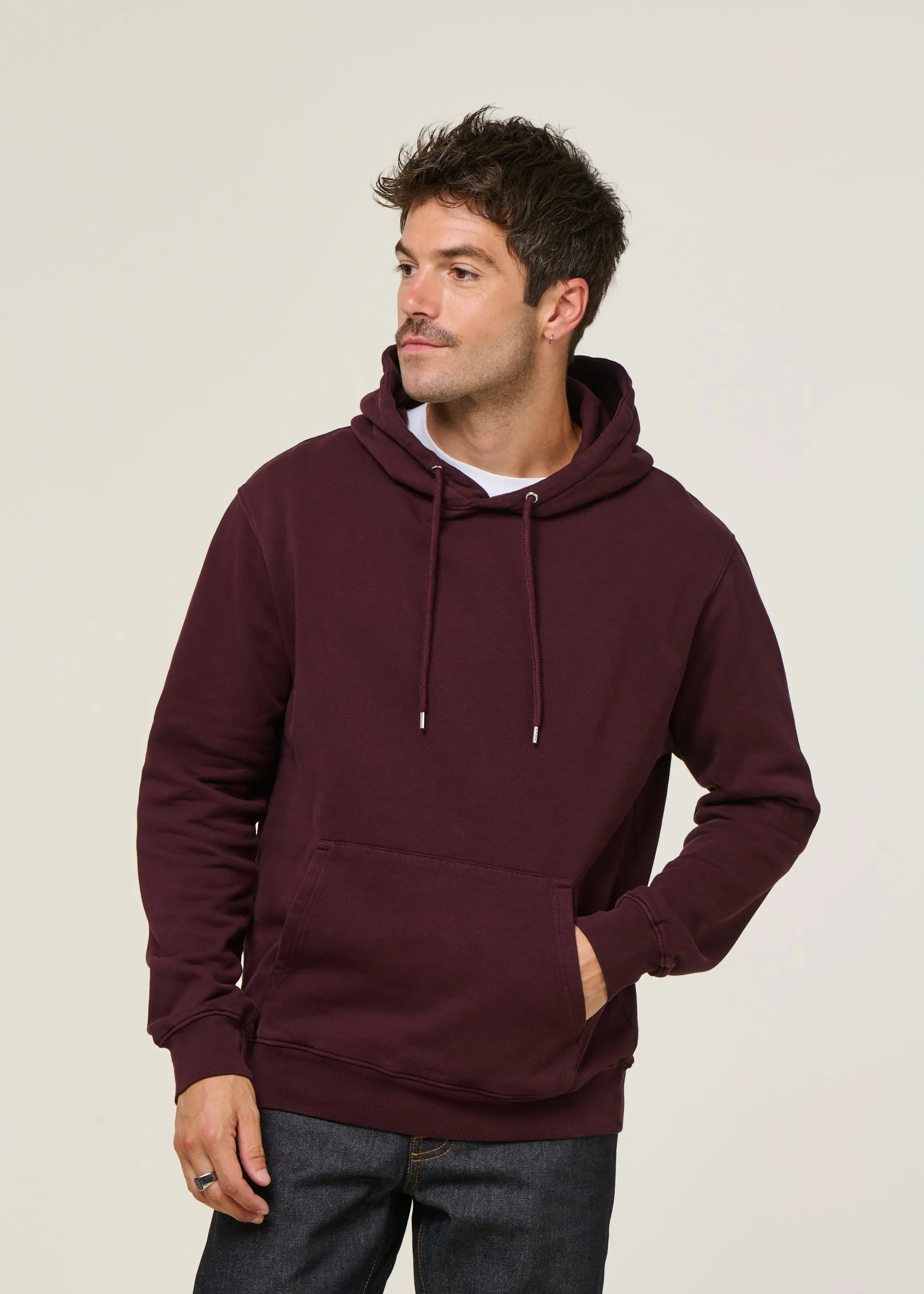 Sweat à capuche  en coton bio | bordeaux "oxblood red", Colorful Standard, photo 1