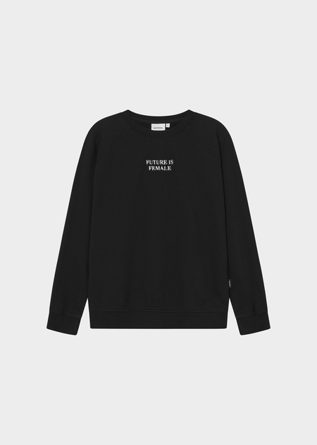 Sweatshirt en coton bio | noir "ystad future is female black" - Dedicated