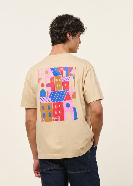 T-shirt en coton bio | écru "city creme"