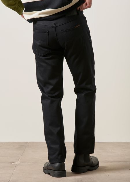 Jeans mit geradem Schnitt aus Bio-Baumwolle | schwarz "Gritty jackson dry everblack", Nudie Jeans, Foto 3