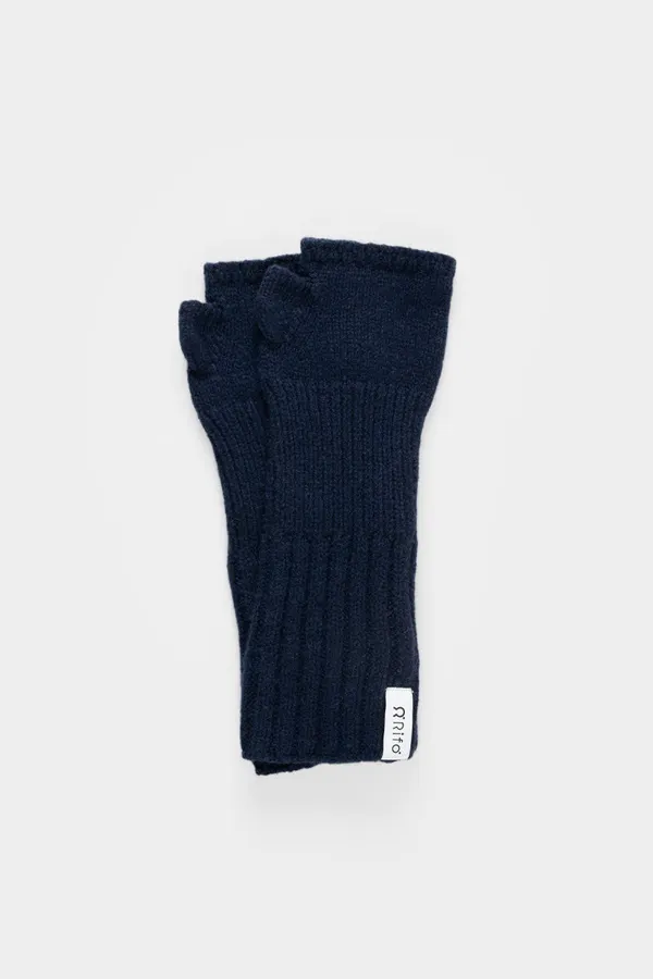 Mitaines en cachemire recyclé | bleu "blu mora", Rifò