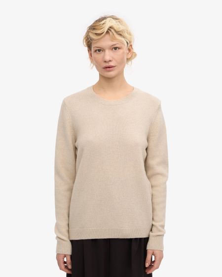 Pull en laine mérinos recyclée  - ivory white, Colorful Standard, photo 2