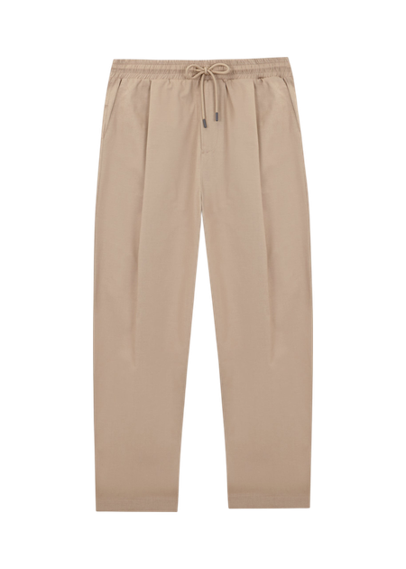 Pantalon droit en coton bio | taupe "smart pants cotton"
