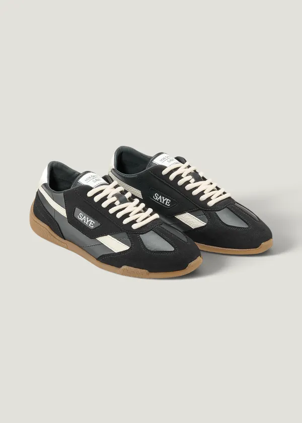 Baskets vegan | noir "m26 dawn - lignify black & white", SAYE