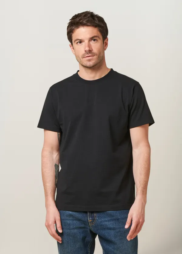 T-shirt en coton bio | noir, WeDressFair