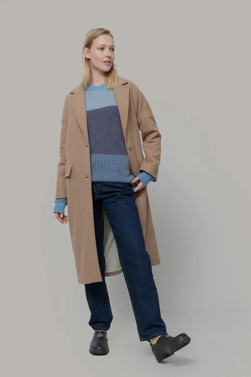 Manteau long en laine recyclée | beige "cappotto lana mara beige cammello", Rifò, photo 3