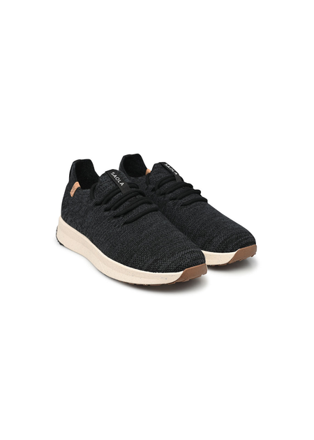 Baskets | gris "tsavo w 2.0 wool - black-steel grey" - Saola