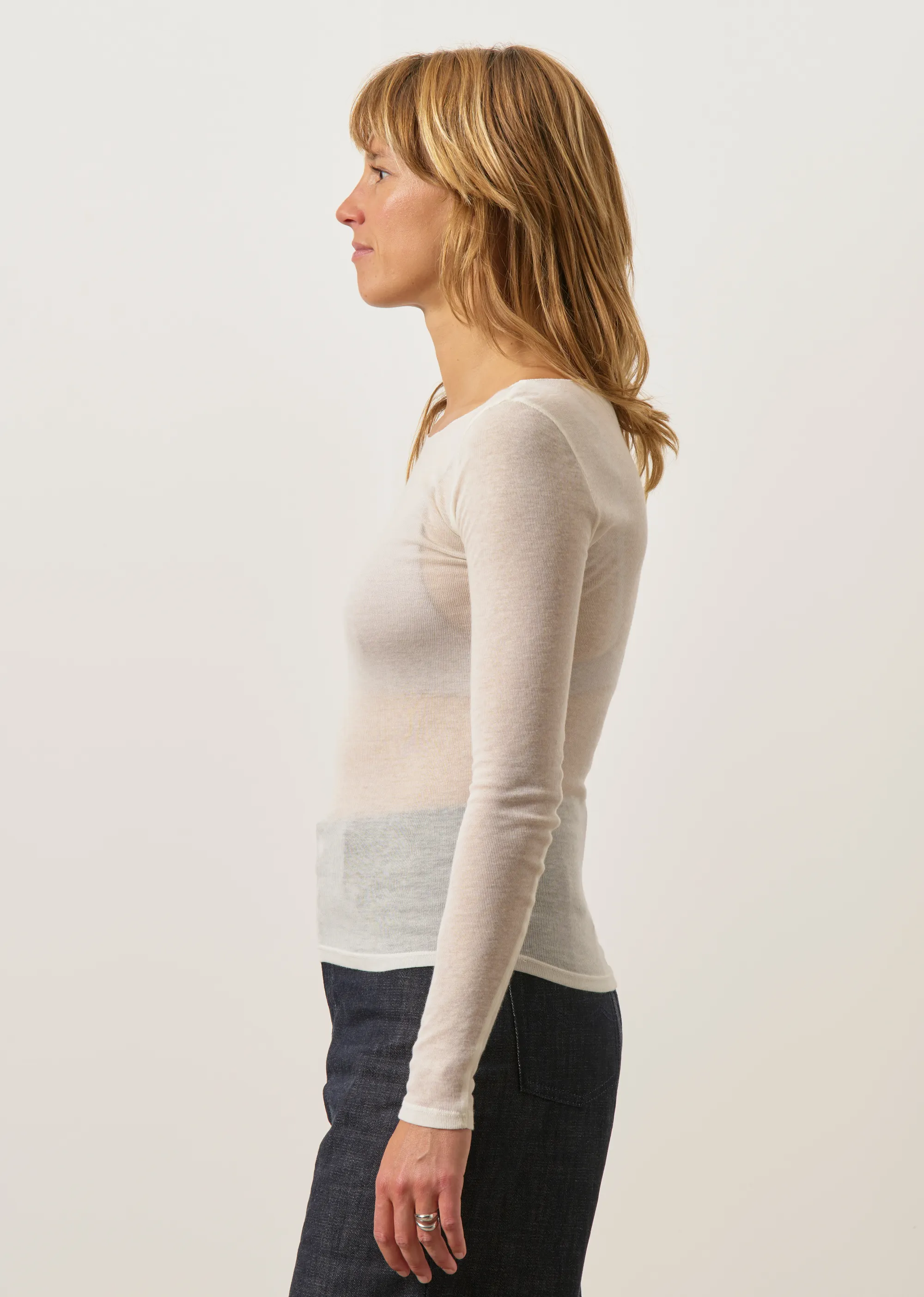 Tee-shirt seconde peau en tencel et laine mérinos  | écru "Milla", WeDressFair, photo 5