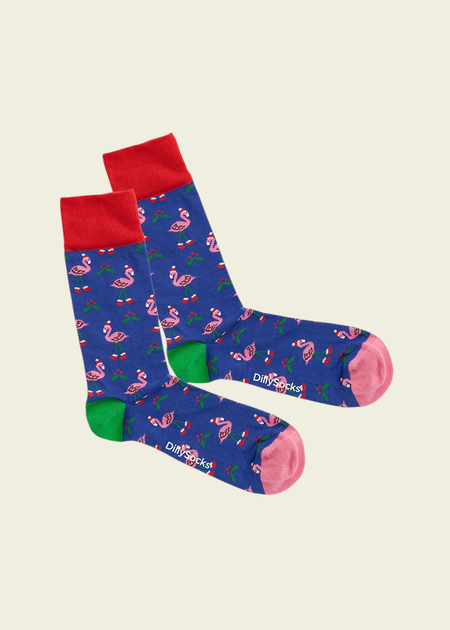 Chaussettes en coton bio | multicolore "flamingo fest"