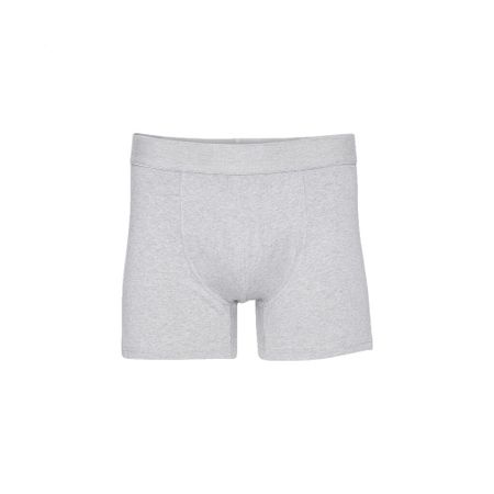 Boxer uni en coton bio | gris "snow melange"