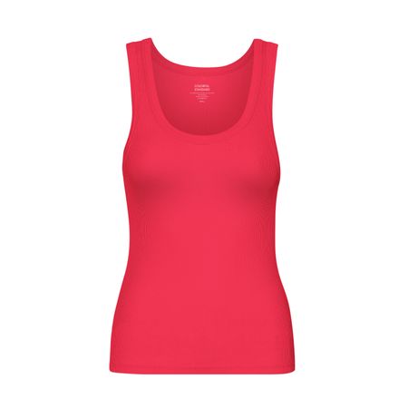 Débardeur en coton biologique | rouge "women organic rib tank top - red tangerine"