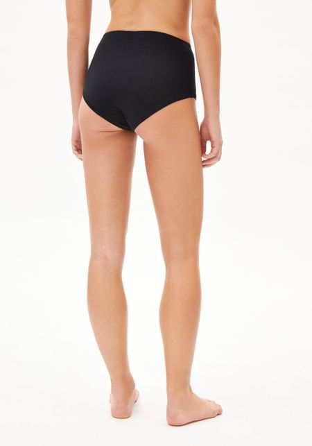 Culotte taille haute en modal | noir "Birtaa high waist brief - black" - Armedangels