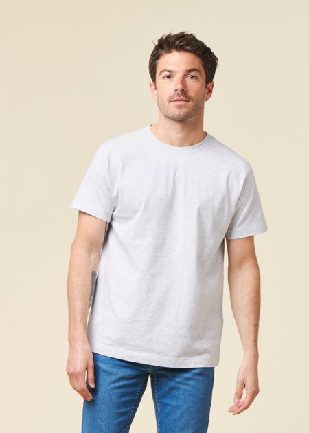 T-shirt en coton bio | gris chiné