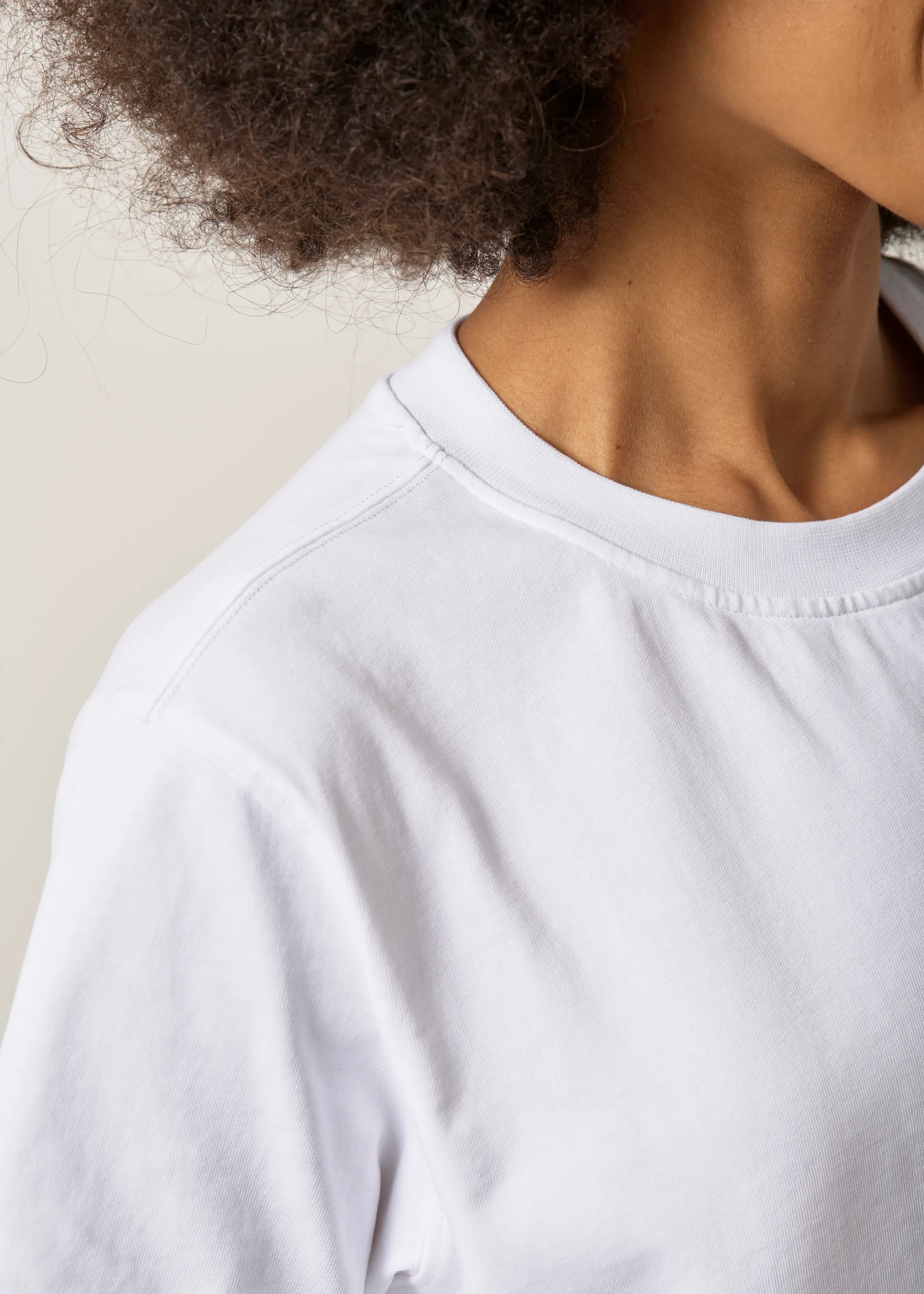 T-shirt boxy en coton bio | blanc, WeDressFair, photo 2