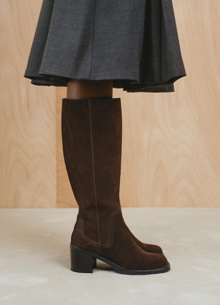 Hohe Stiefel aus zertifiziertem Leder | Braun Wildleder "meryl java", Vagabond, Foto 5