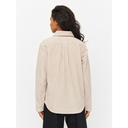 Surchemise velours en coton bio | beige "corduroy overshirt light feather gray", Knowledge Cotton Apparel, photo 3
