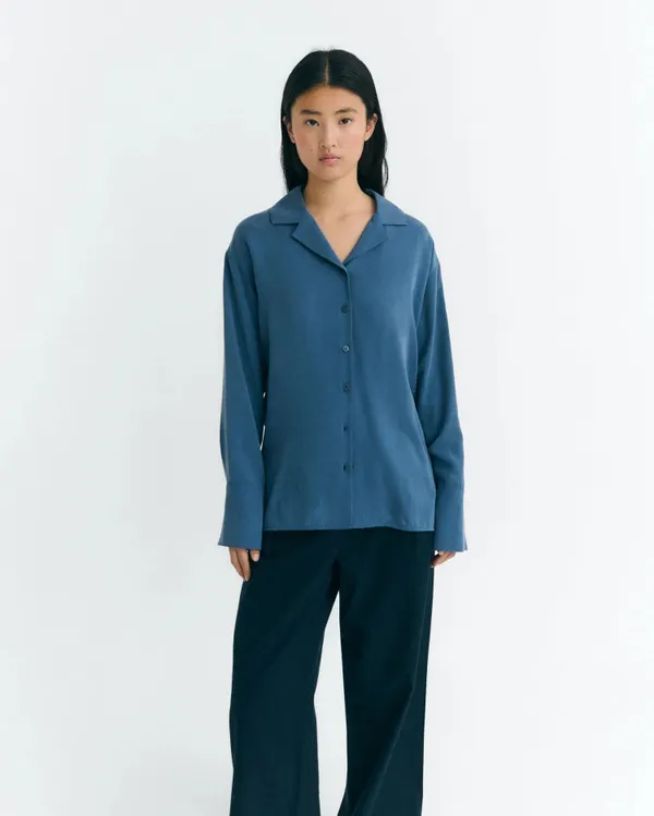 Chemise en tencel | bleu "sea sira blouse - blu", Thinking Mu