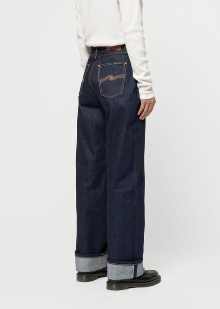 Jean selvedge large en coton bio | bleu "clean eileen dry twilight selvage" - Nudie Jeans