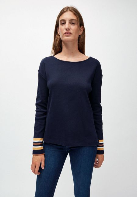 Pull marine rayures en coton bio - feenaa