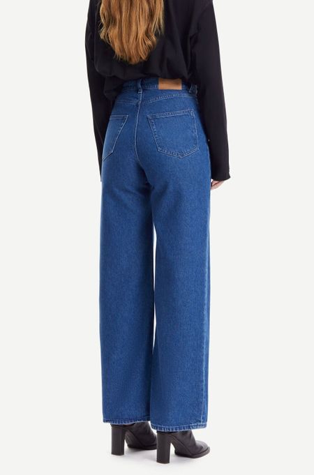 Jean ample en coton bio | bleu "rebecca jeans denim lounge", Samsoe Samsoe, photo 4