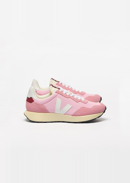 Baskets en mesh recyclé | rose "paulistana - guimauve white" - Veja