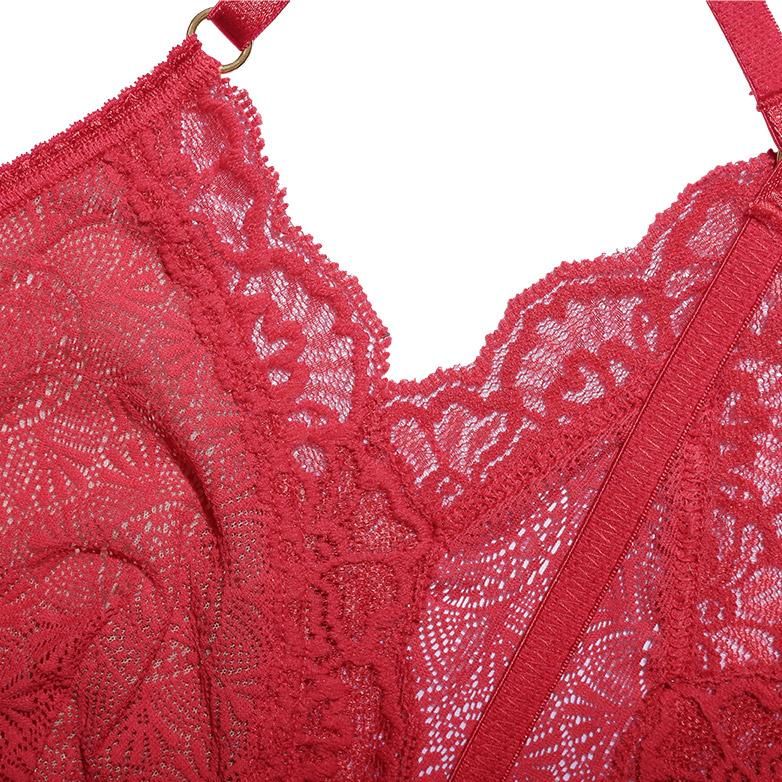 Soutien-gorge rouge dentelle en recyclé - fabienne, Underprotection, photo 2