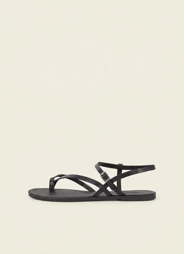 Sandales en cuir certifié | noir "tia 2.0 black", Vagabond