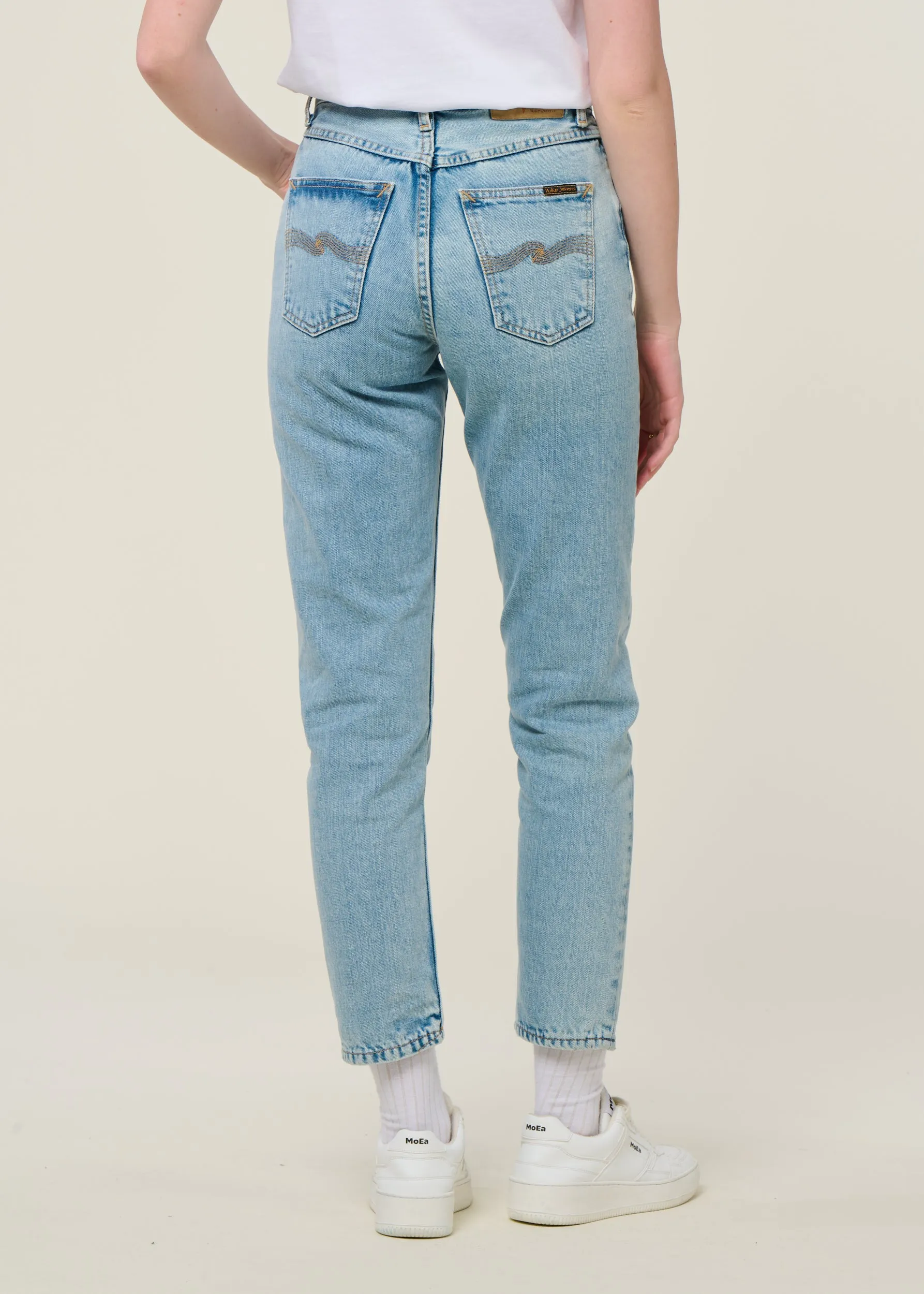 Jean mom en coton bio | bleu clair "breezy britt summer salt", Nudie Jeans, photo 4