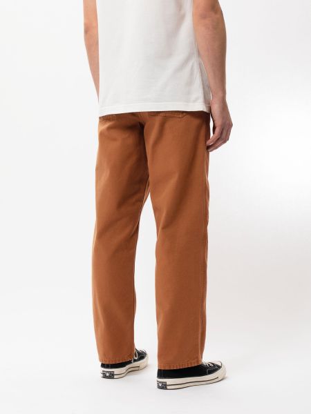 Pantalon droit camel en coton bio - lazy leo canvas, Nudie Jeans, photo 3