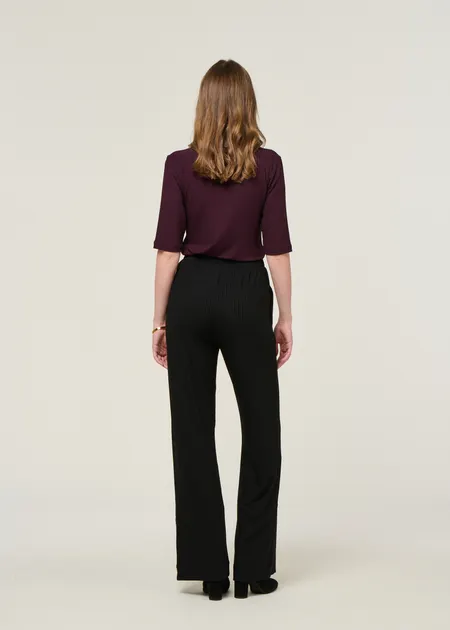 Pantalon ample côtelé en tencel | noir "smilla black", Jan'n June, photo 3