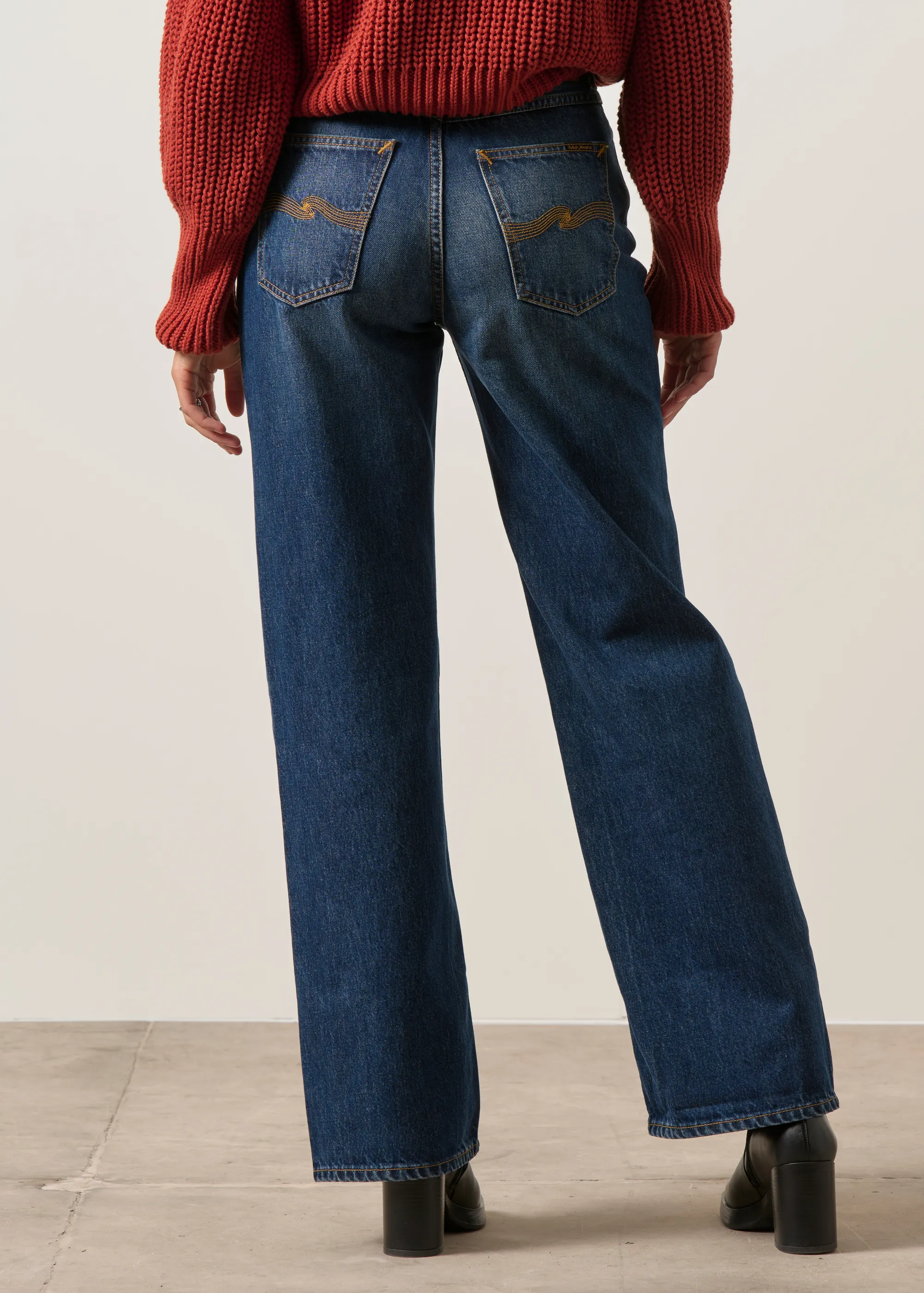 Jean droit large en coton bio | bleu "Clean eileen midnight rain", Nudie Jeans, photo 4