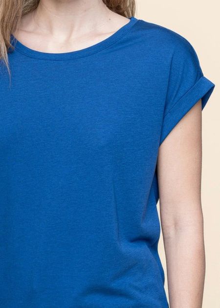 T-shirt en tencel et coton bio | bleu "jilaana dynamo blue" - Armedangels