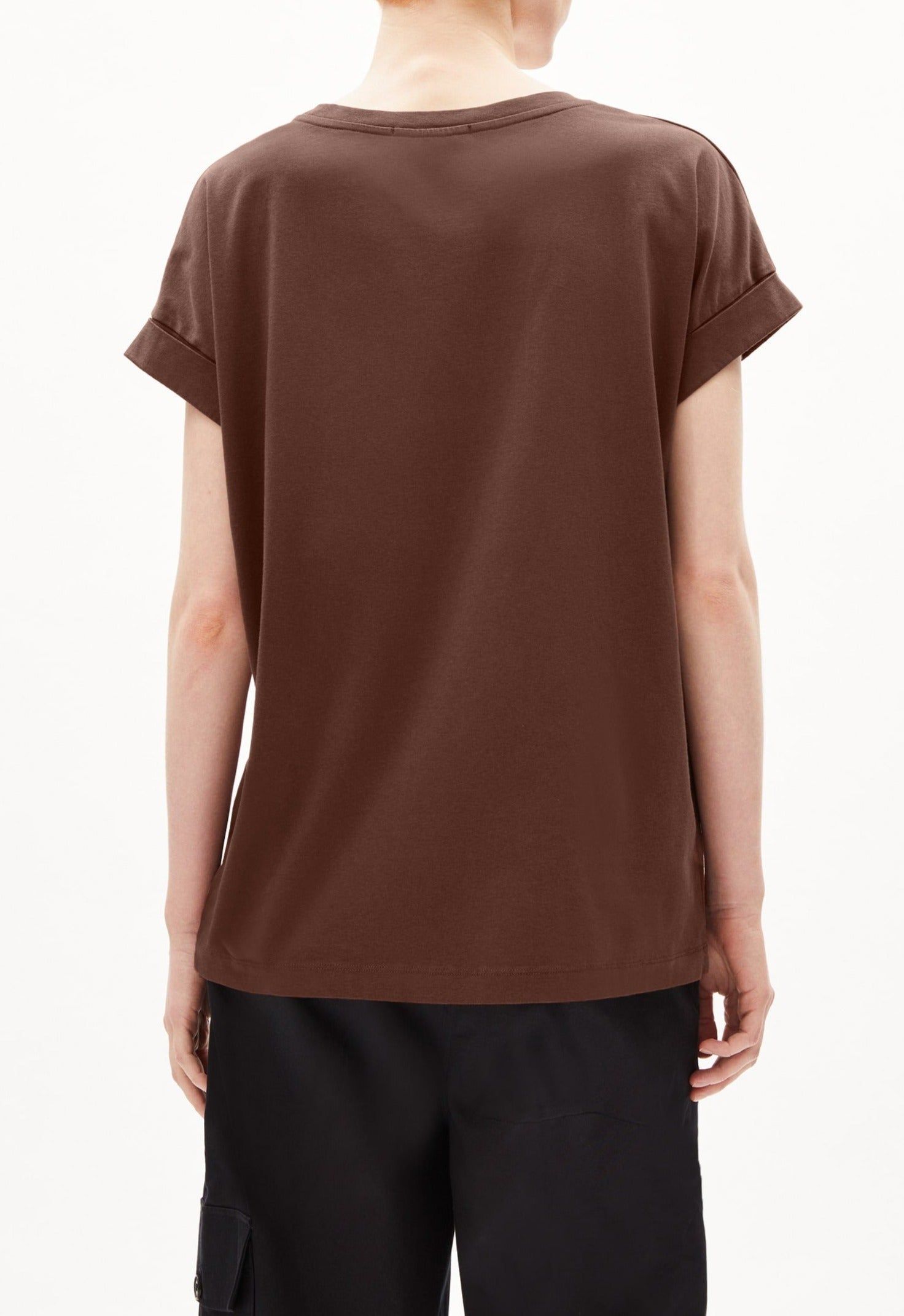 T-shirt en coton bio | marron "idaara deep brown", Armedangels, photo 3