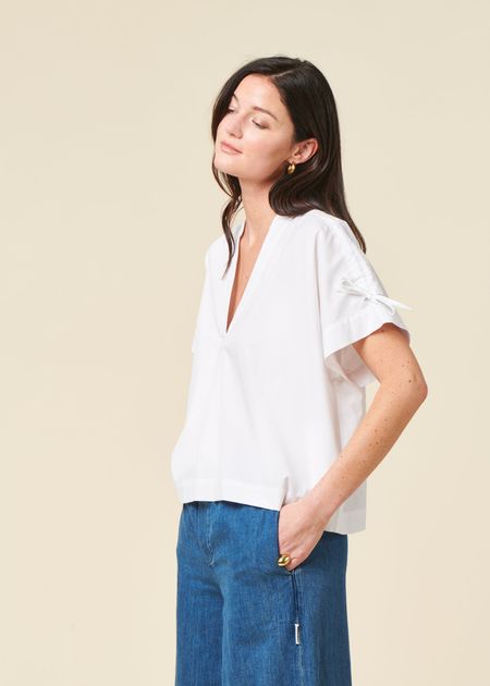 Bluse marie Weiß, Bonjour Demain, Foto 4