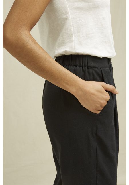 Pantalon droit noir en coton bio - anwen, People Tree, photo 4