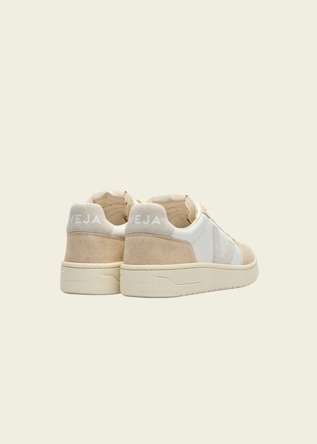 Baskets en cuir certifié | V-82 - white_natural_almond - Veja