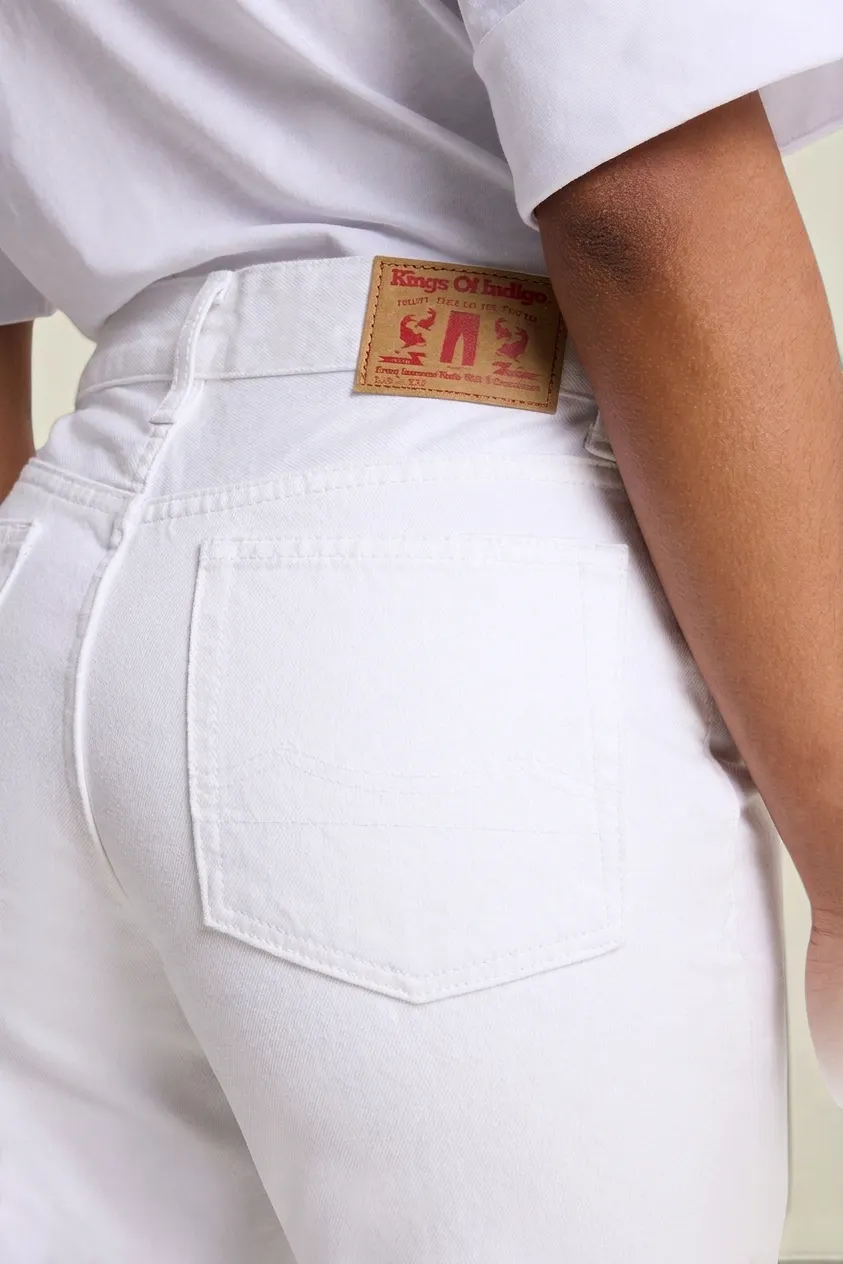 Jean flare en coton bio l blanc "Jane - diop optical white", Kings of Indigo, photo 2