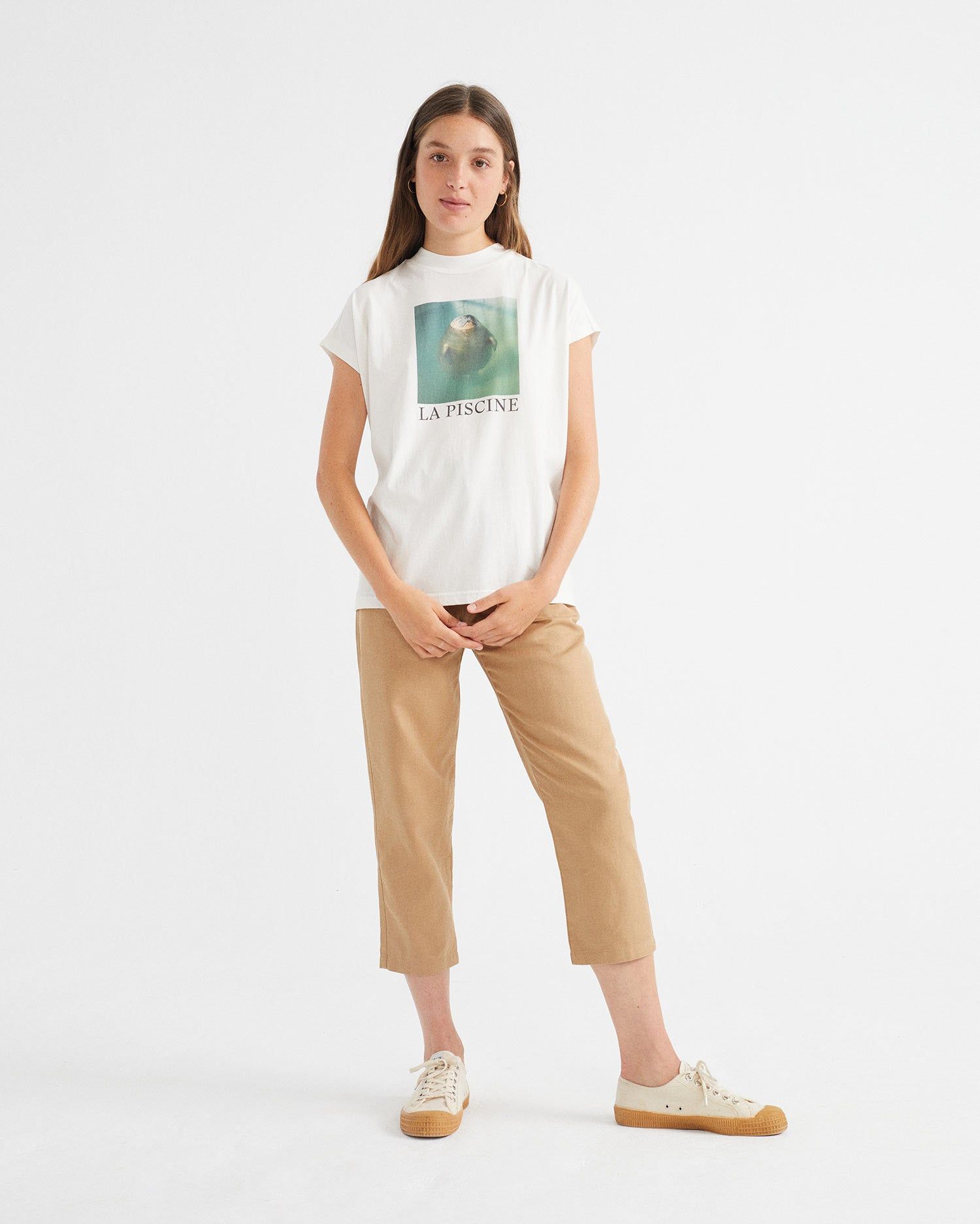 T-shirt blanc avec imprimé en coton bio - animals, Thinking Mu, photo 3