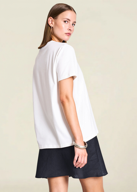 Jupe en lin | noir "cercis - black" - Jan'n June