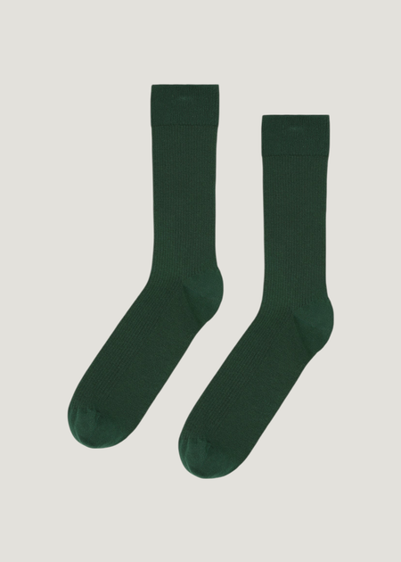 Chaussettes hautes en coton bio | vert "emerald green", Colorful Standard