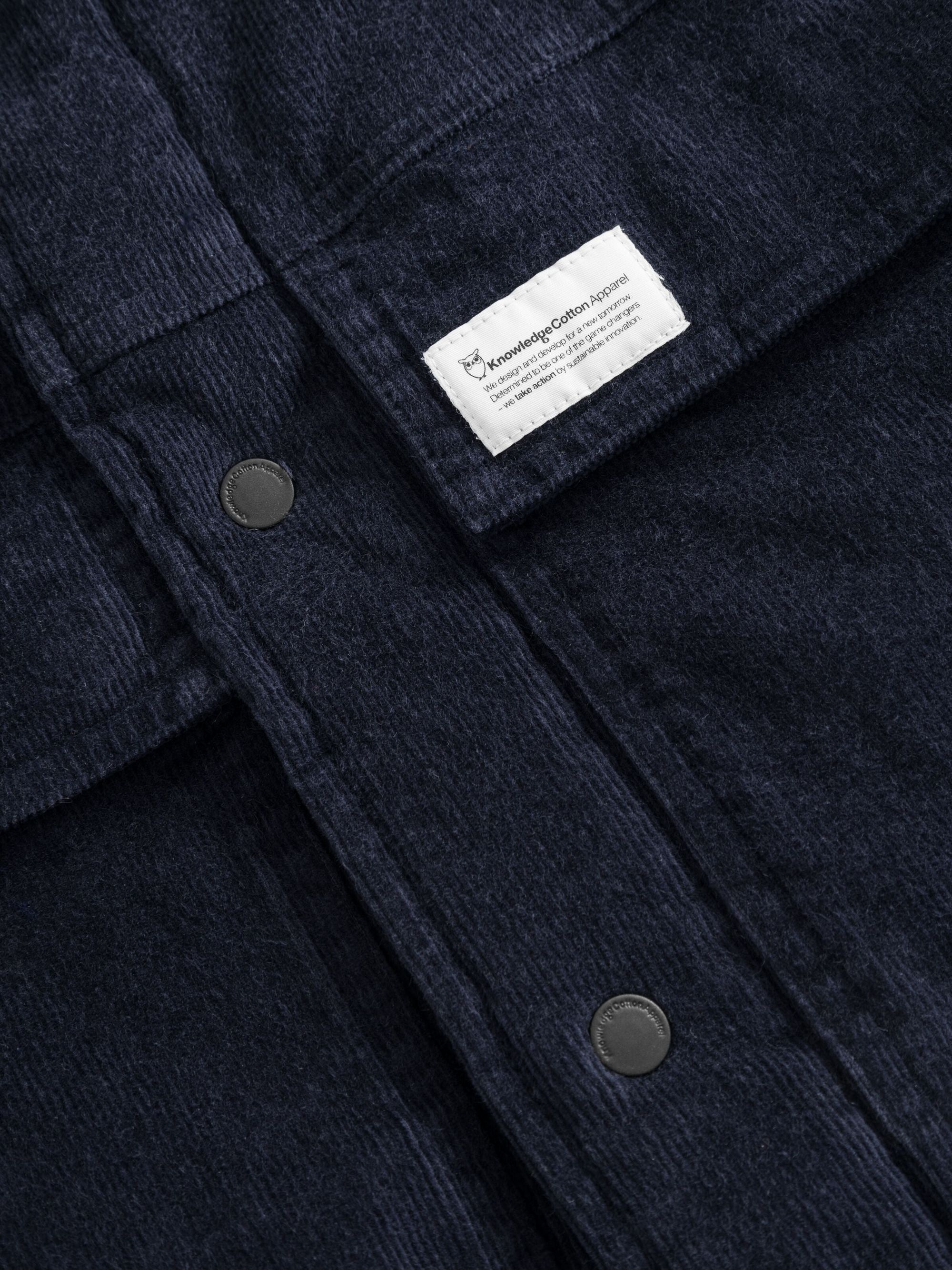 Cordjacke aus Bio-Baumwolle und recyceltem Material | Marine "corduroy overshirt night sky", Knowledge Cotton Apparel, Foto 9