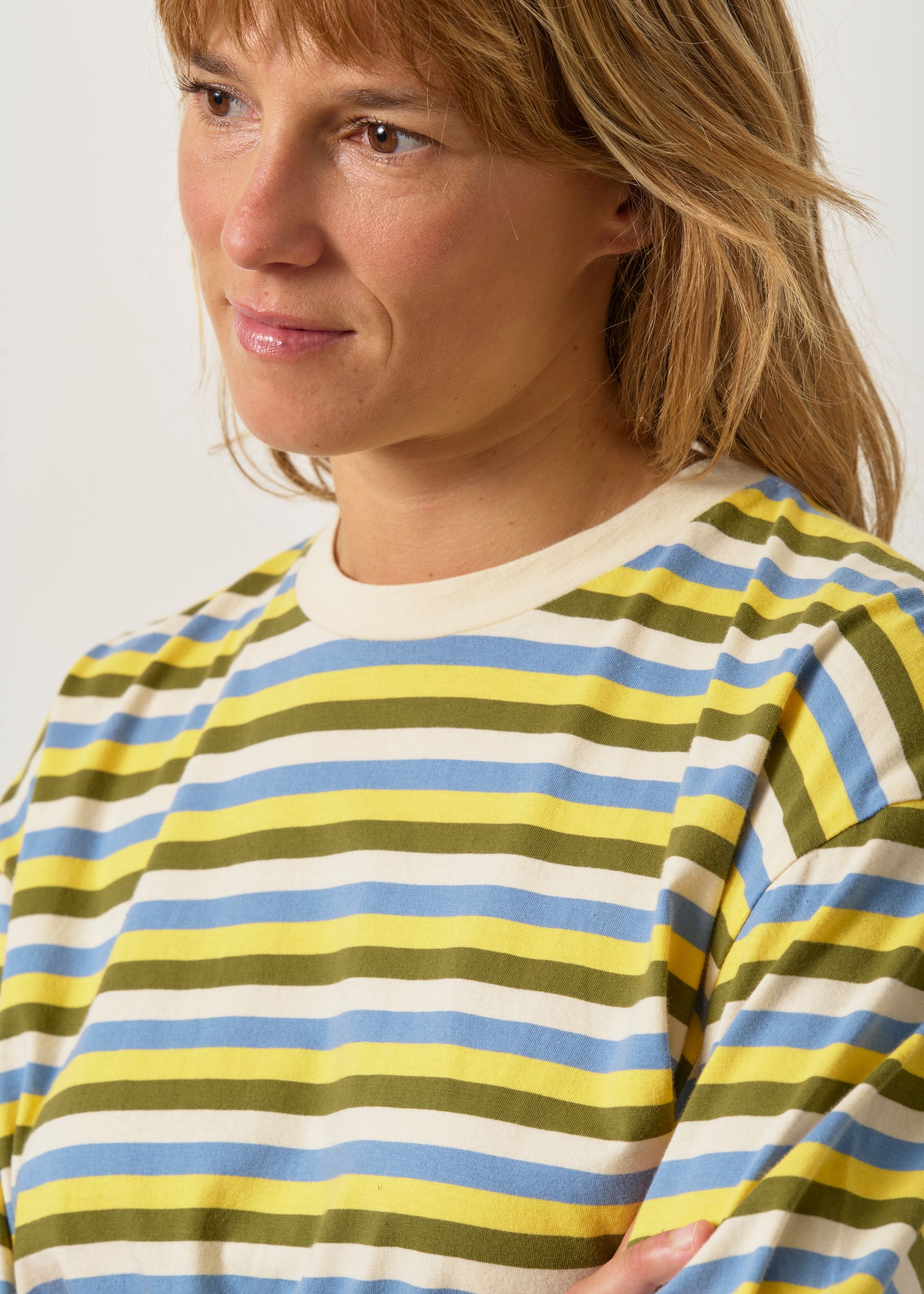 Tee shirt manches longues oversize en coton bio | lait, Graine, photo 2