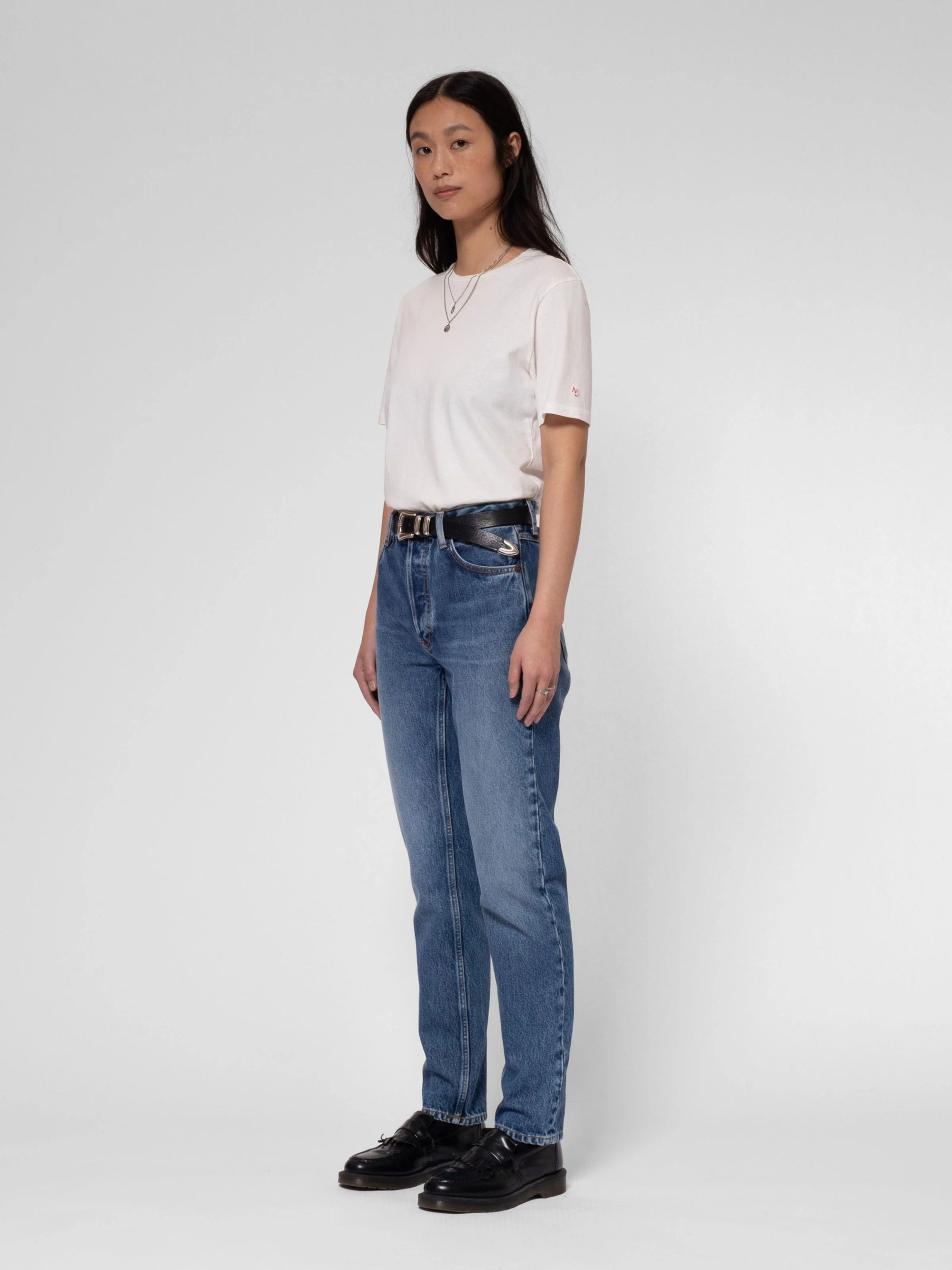 Jean mom en coton bio | bleu délavé "breezy britt day dreamer", Nudie Jeans, photo 2